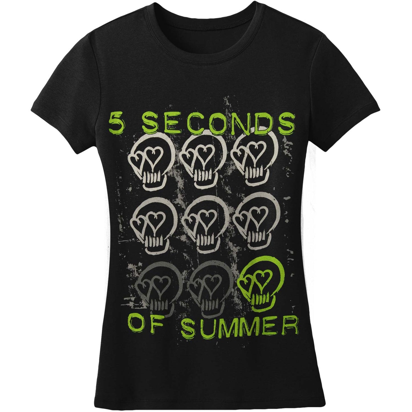5 Seconds Of Summer Skulls Junior Top