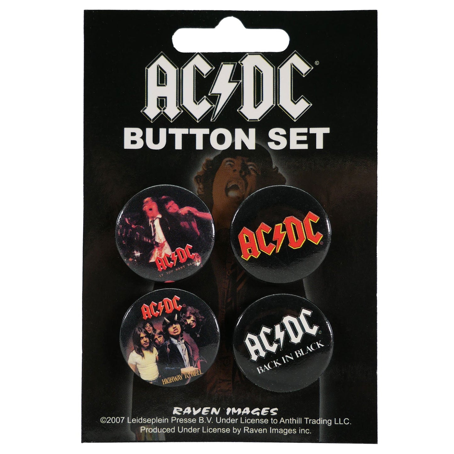 AC/DC 4 Button Set Collector Items