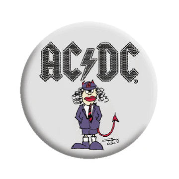 AC/DC Angus Illustration Button