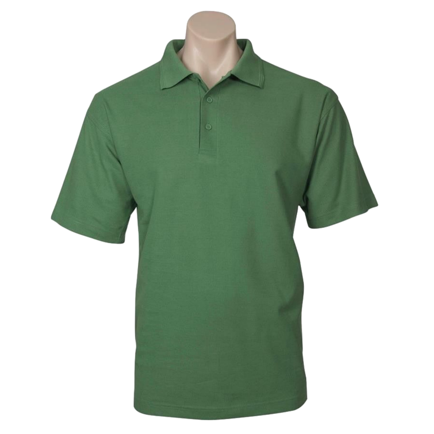 10X Mens Plain Short Sleeve Polo Shirt Bulk Pack Apple Green Pique Knit Upf Casual T Shirt