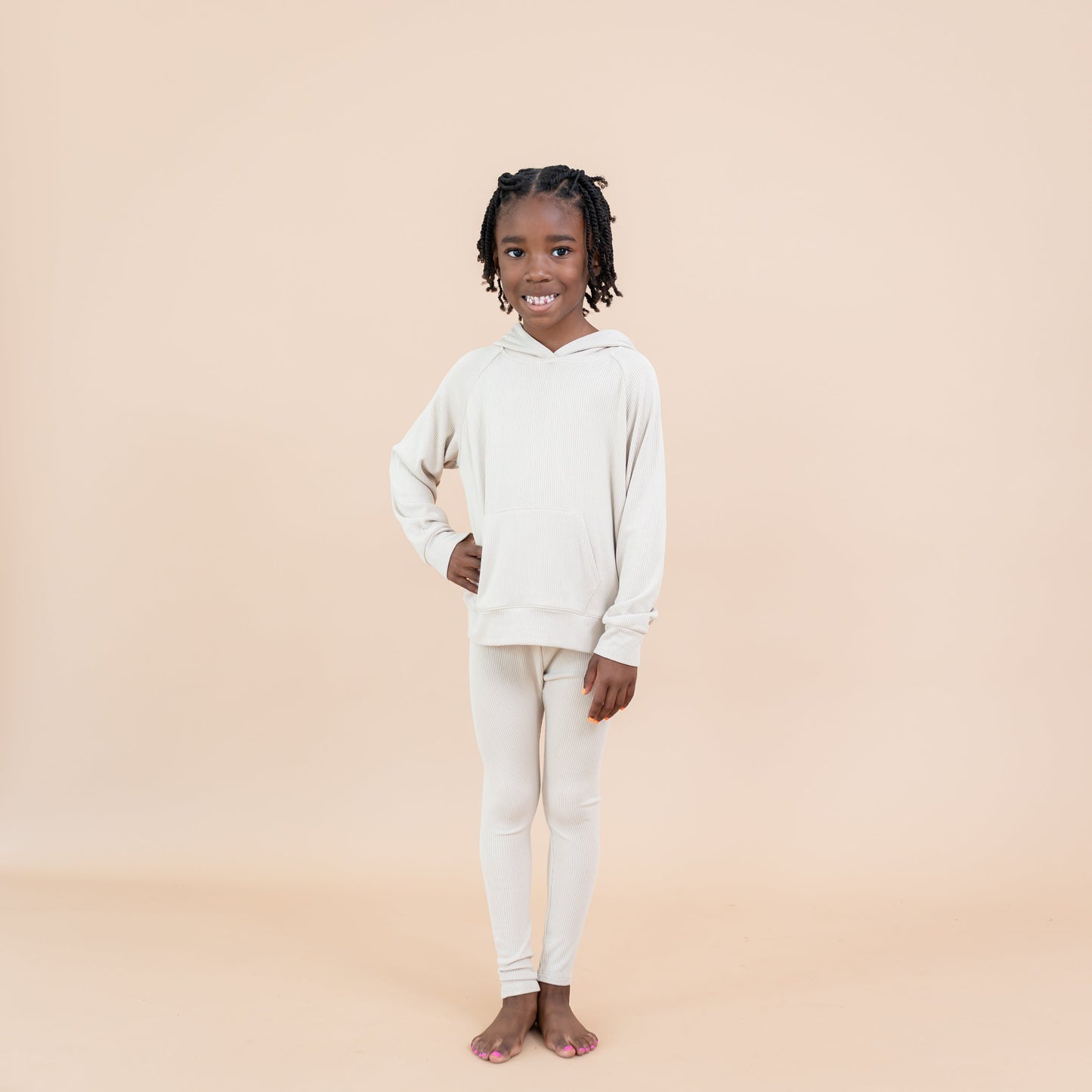 Ribbed Leggings in Bisque