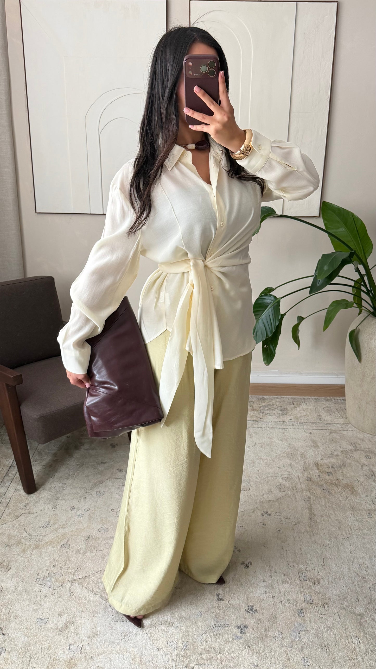 Chemise A Nouer Manama I Jaune Pastel