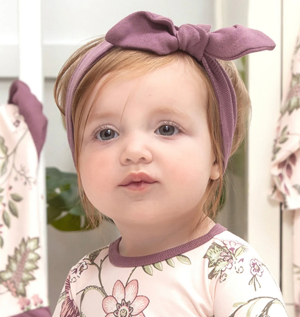 Baby Cotton Headband, Plum