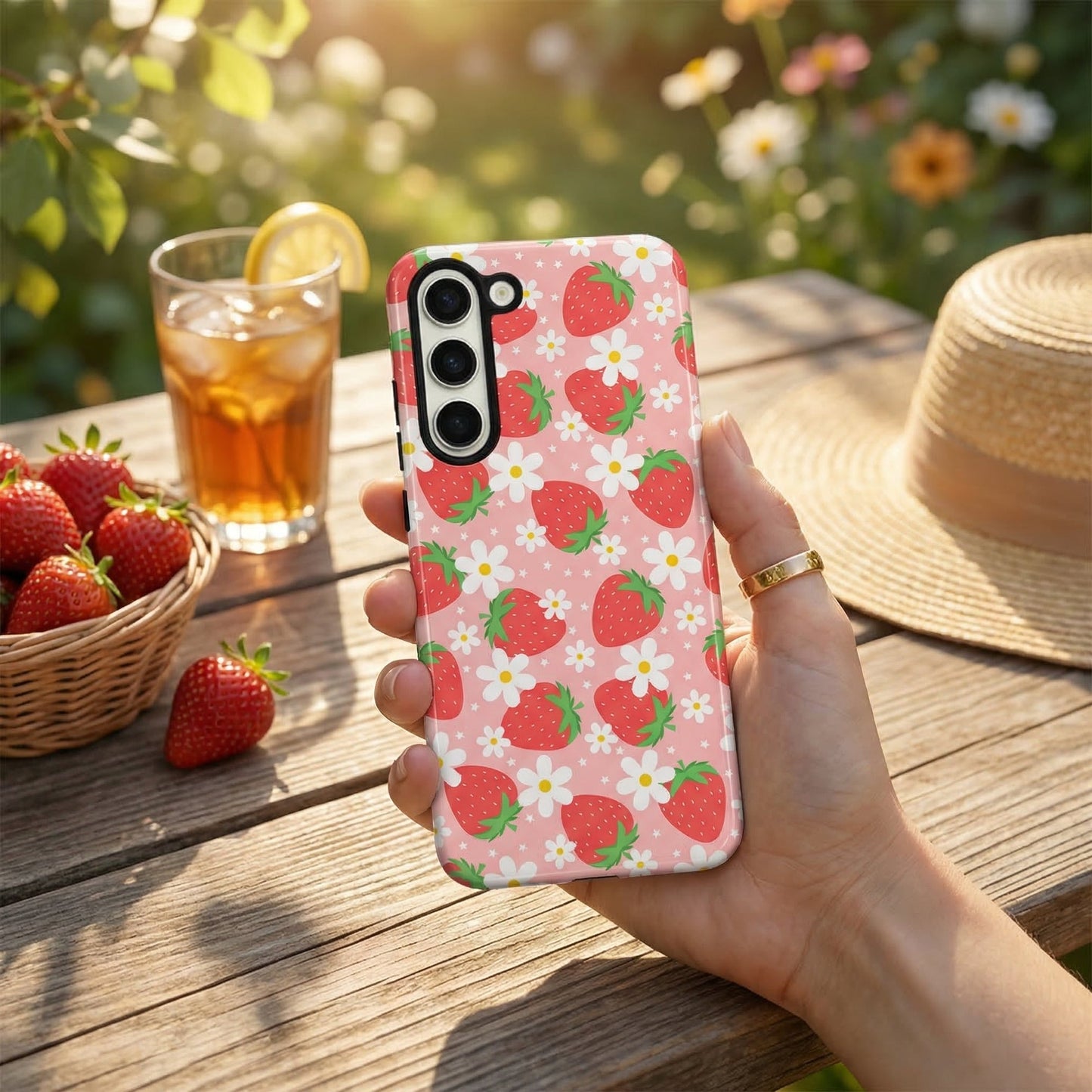 Samsung Tough Phone Case - Berry Cute Strawberry