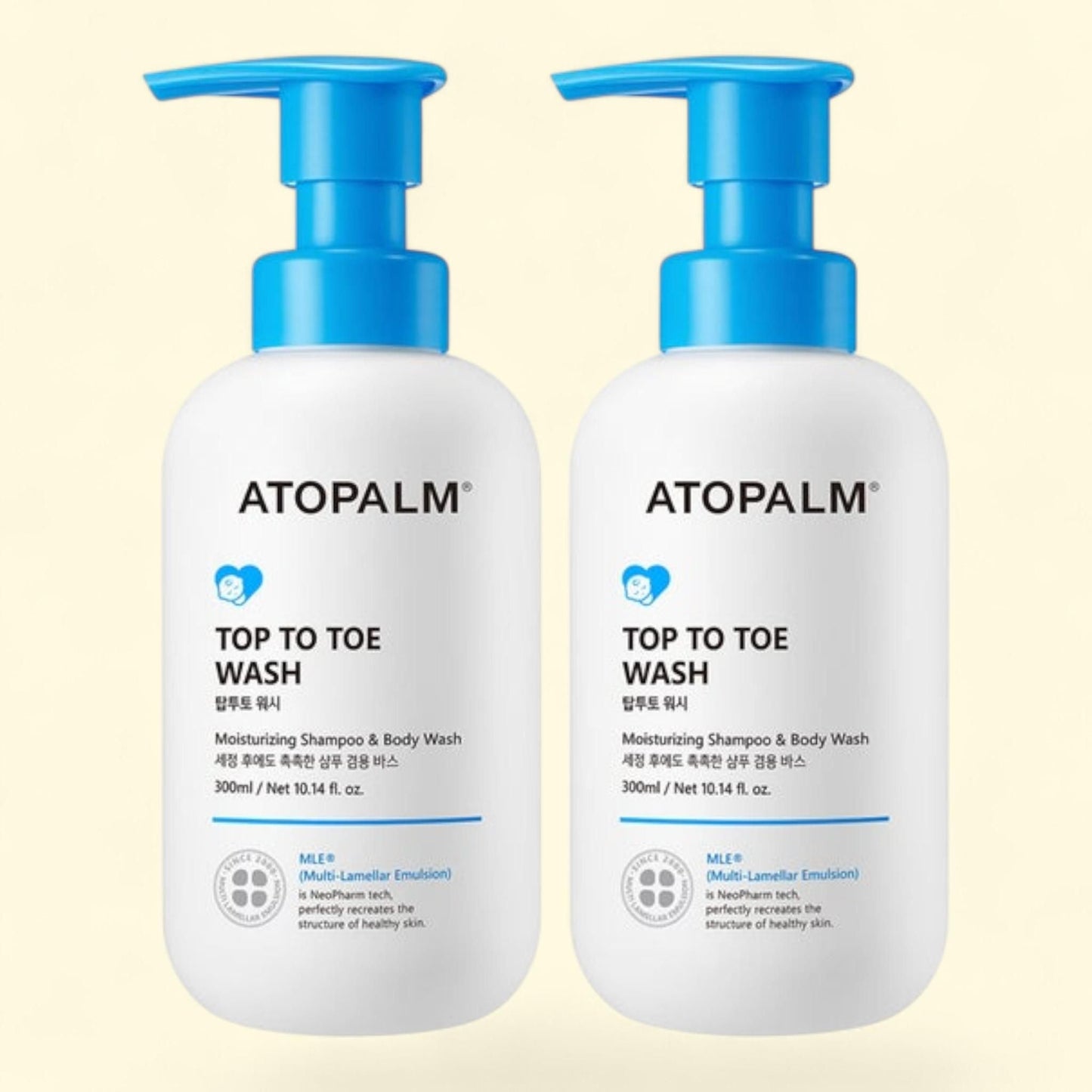 ATOPALM Top to Toe Wash, 10.14 fl oz, 2-pack