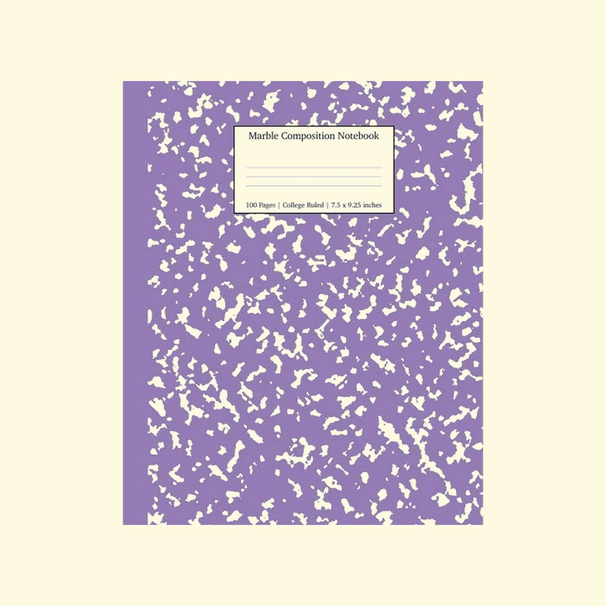 Bat Composition Notebook, 7.5 x 9.25, 110 Pages, Wide-Ruled