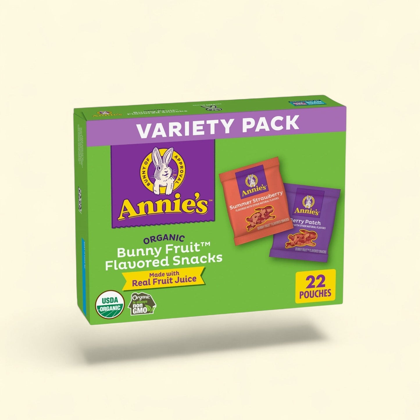 Annie's Organic Bunny Fruit Snacks, Variety Pack, 15.4 oz