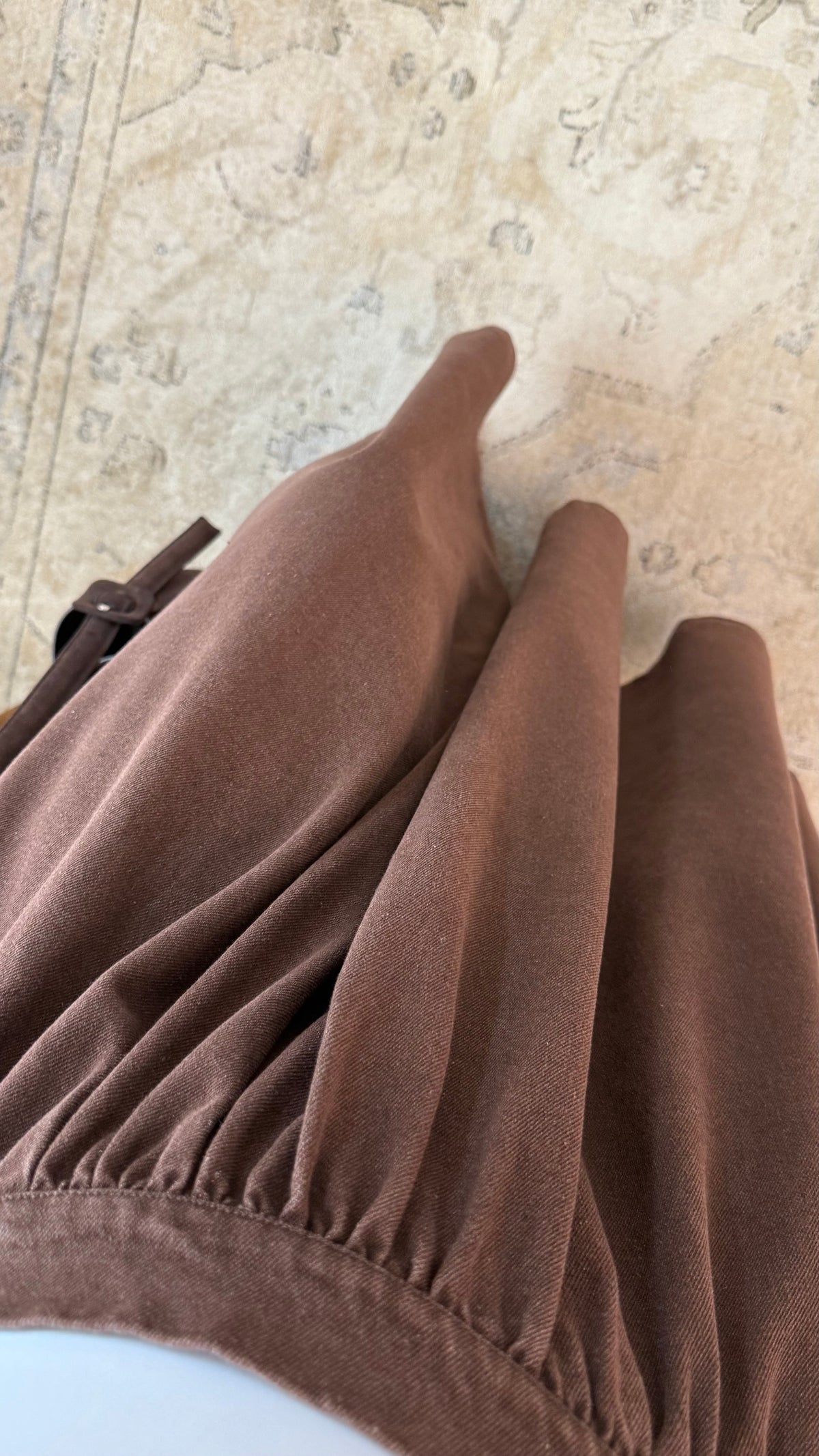 Precommande Jupe Bouffante En Jean Marron Chocolat