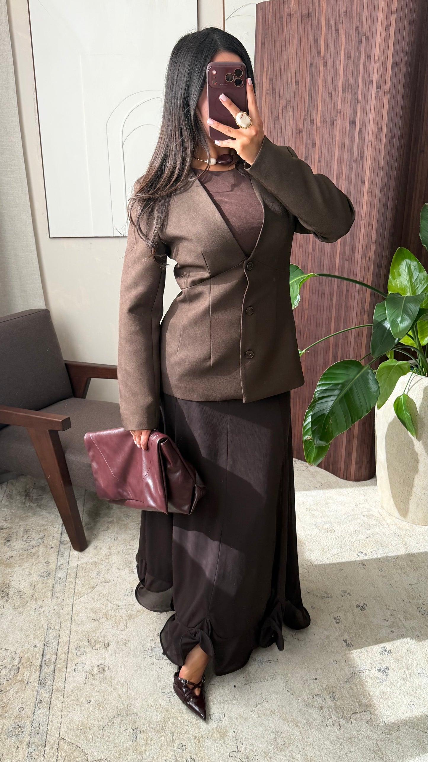 Blazer Structure Epais I Marron Chocolat