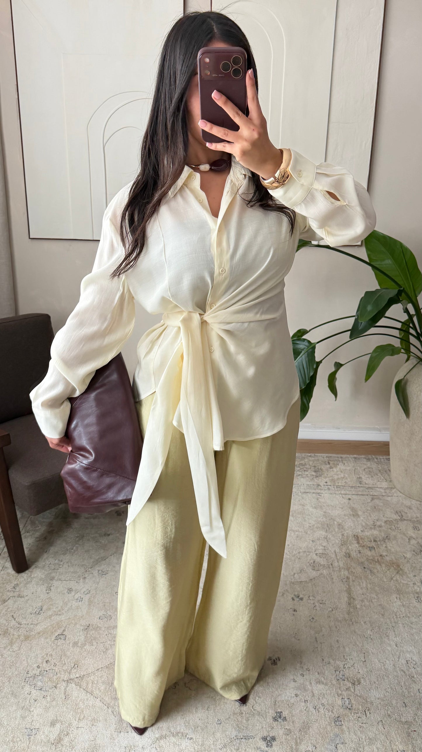 Chemise A Nouer Manama I Jaune Pastel