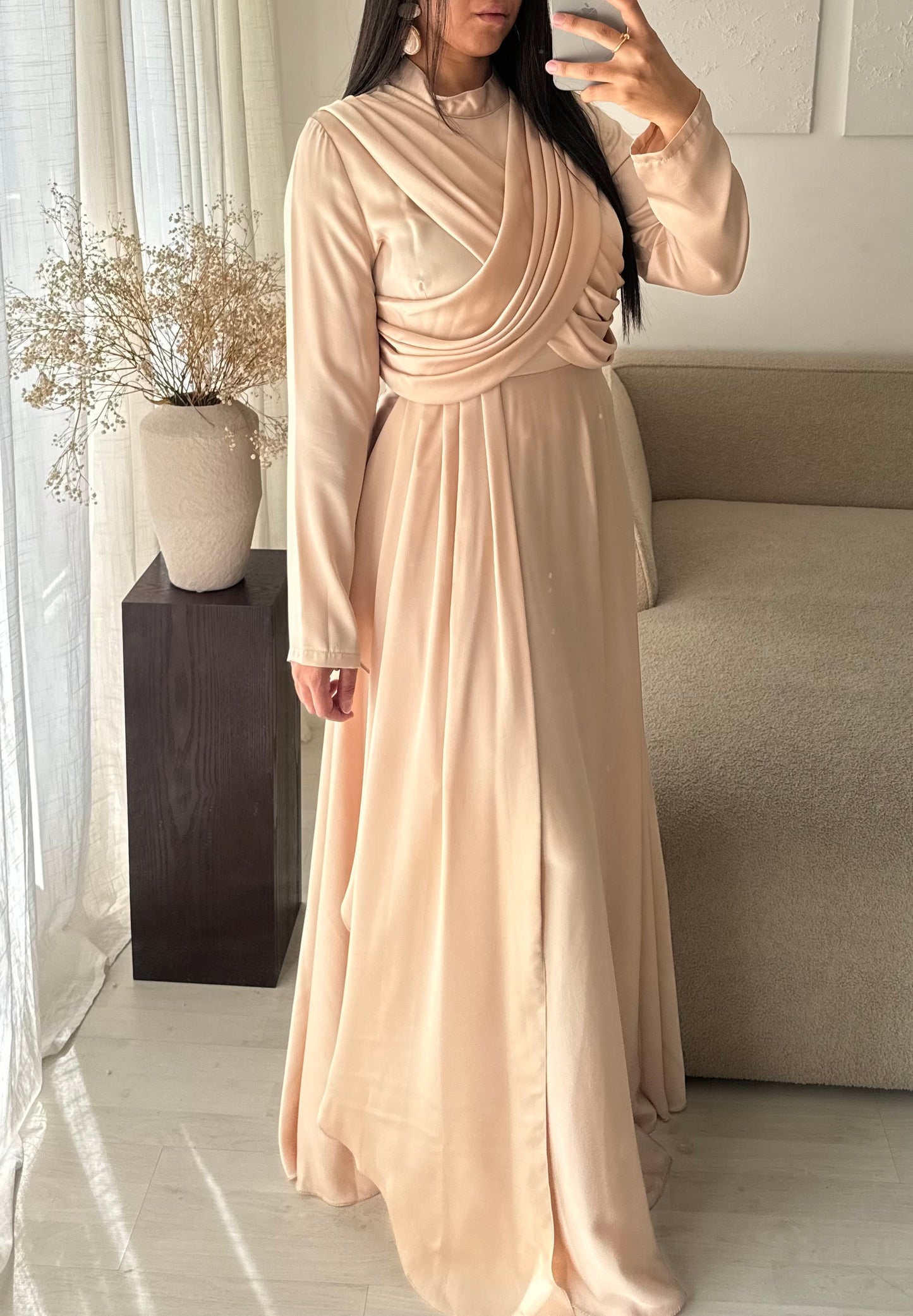 Robe Turquie Col Croise I Beige