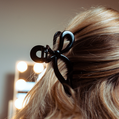Cute Bow Claw Clip - Black