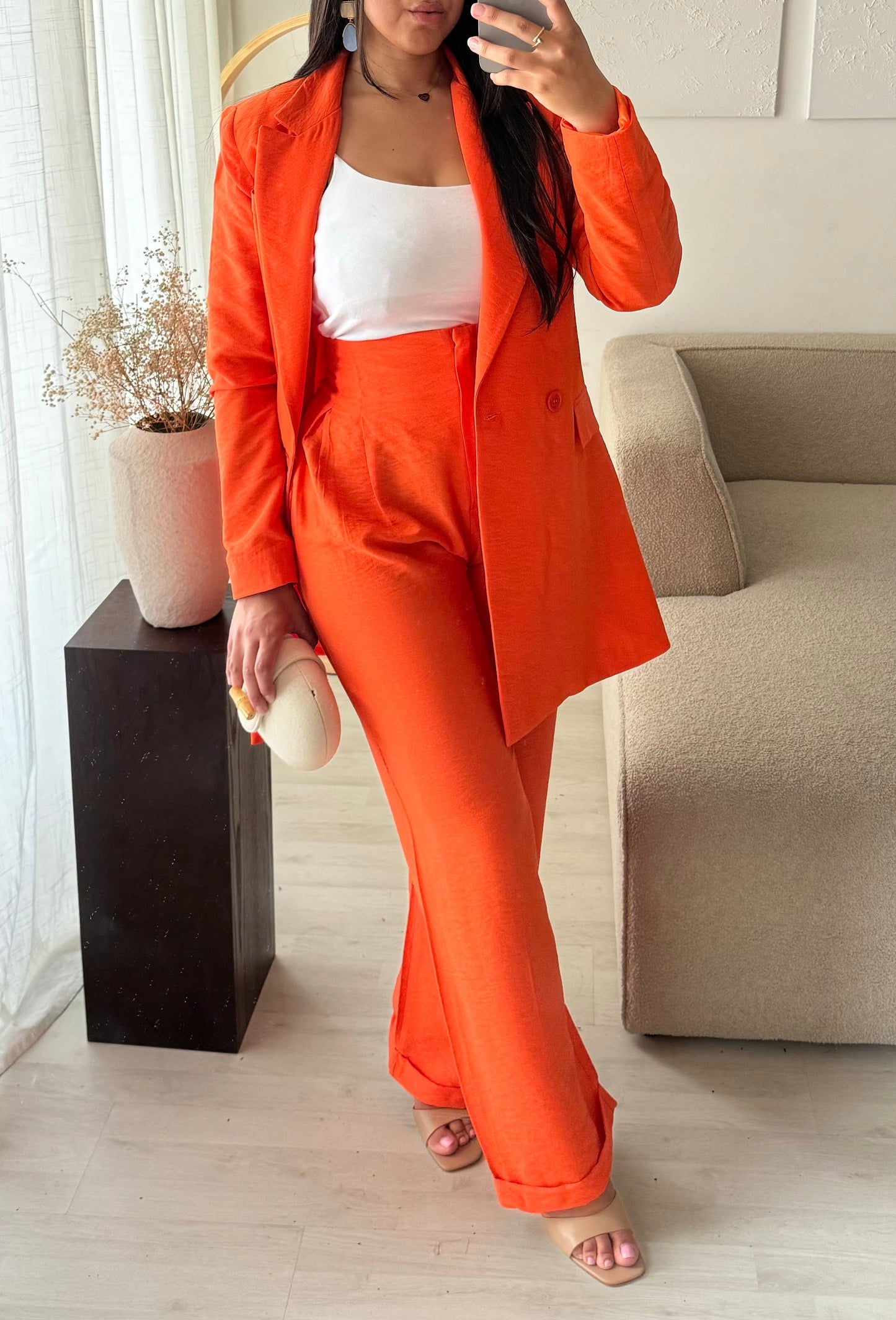 Pantalon Anita 030907 Orange Sanguine