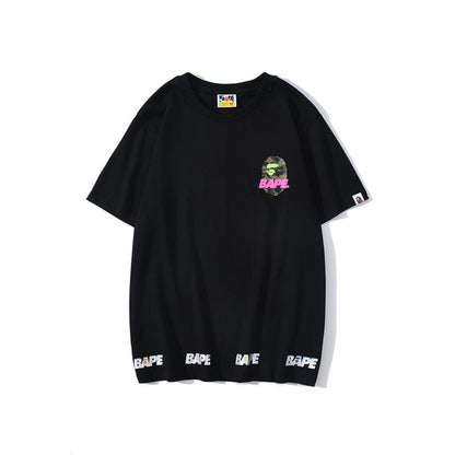 Bathing Ape T-Shirt Summer Men's and Women's Short-Sleeved Top