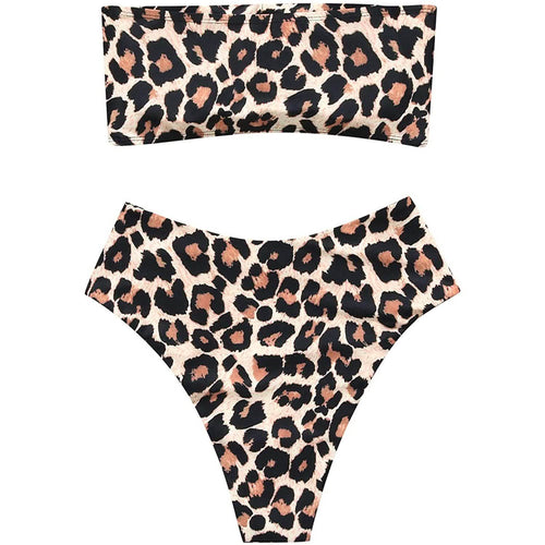 2-Piece: Women's Tube Top Bikini Swimsuit
