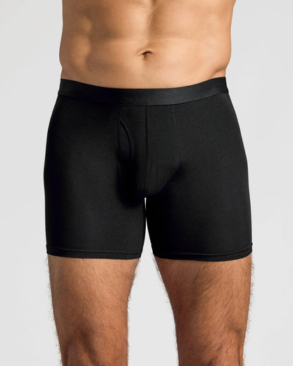 Black Boxer Briefs W/ Fly 6-Pack 2025
