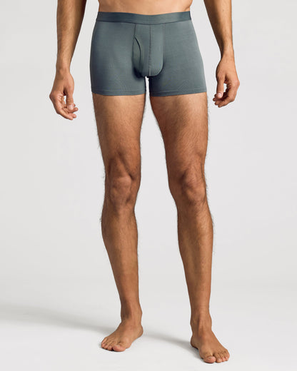 Carbon Boxer Trunks W/ Fly 3-Pack