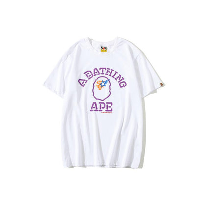 Bathing Ape T-Shirt Purple Ape Head Neon XINGX Lightning T-shirt