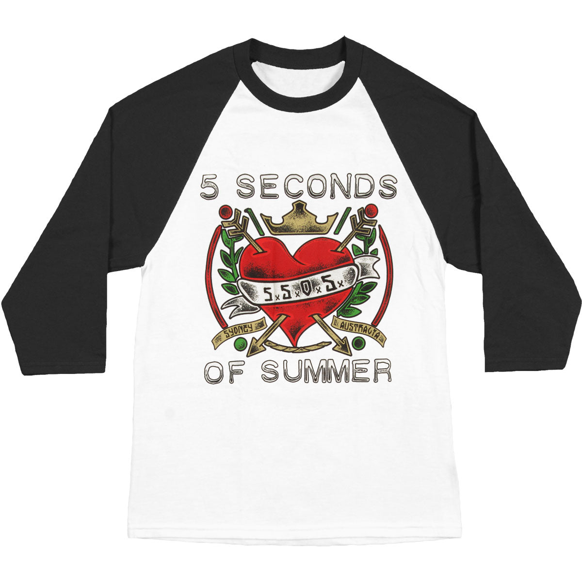 5 Seconds Of Summer Heart Baseball Jersey