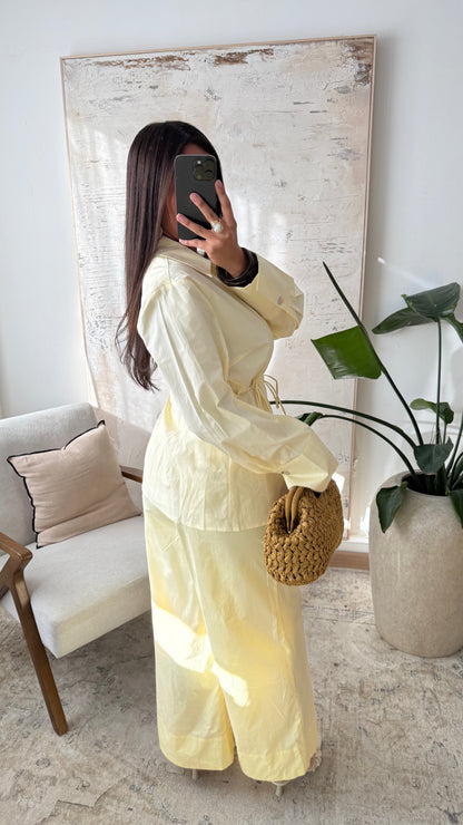 Pantalon 100 Coton I Jaune Pastel
