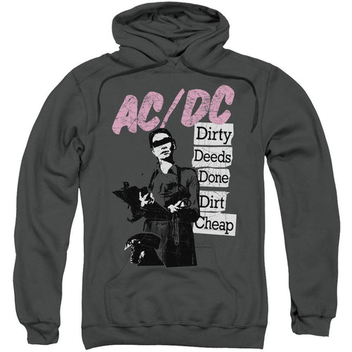 AC/DC Dirty Deeds Adult 25% Poly Hooded Sweatshirt