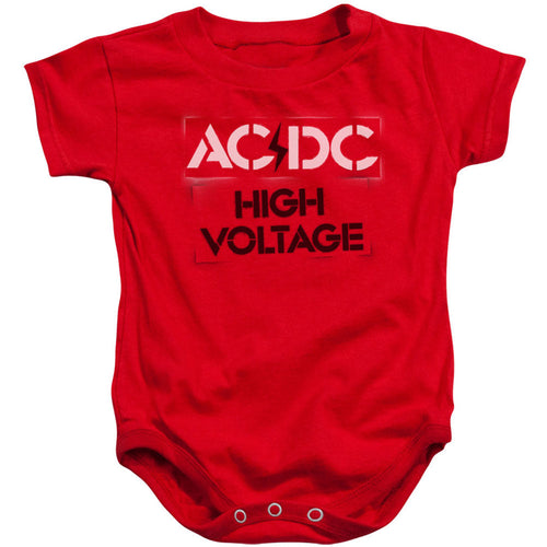 AC/DC High Voltage Stencil  100% Cotton Bodysuit