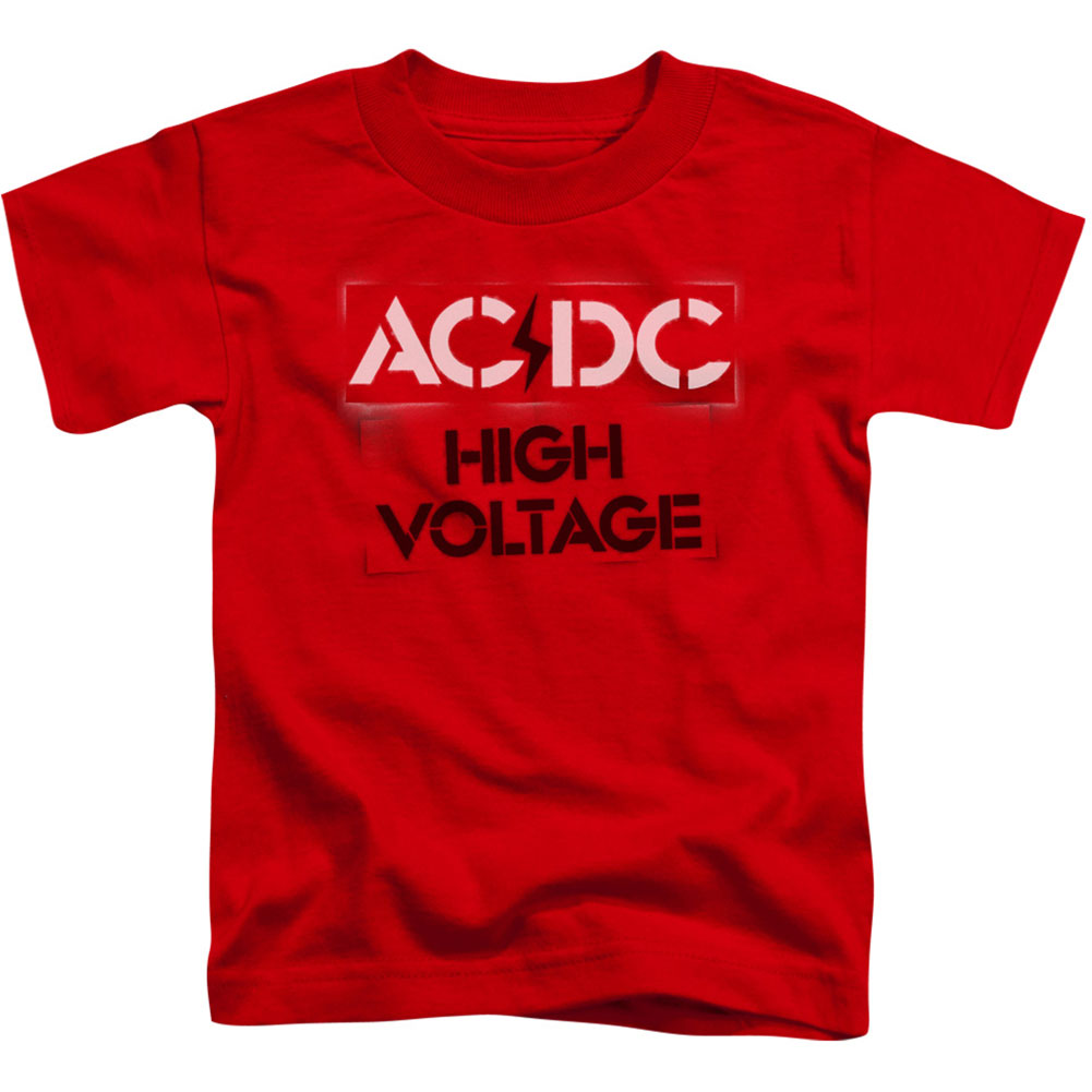 AC/DC High Voltage Stencil Toddler Childrens T-shirt