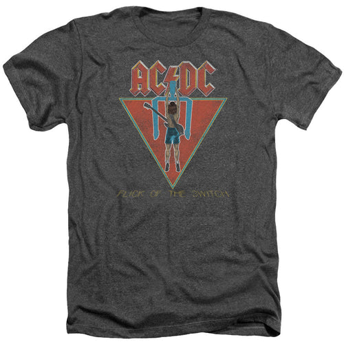 AC/DC Flick Of The Switch Adult Heather 40% Poly T-shirt