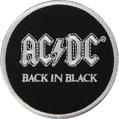 AC/DC Back in Black Embroidered Patch