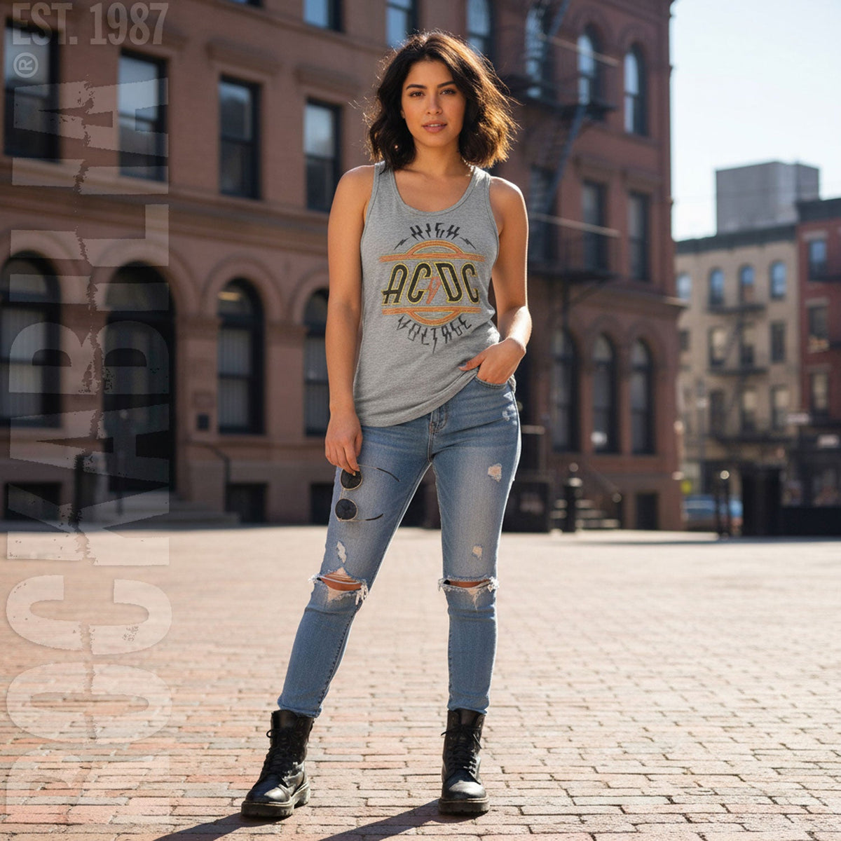 AC/DC High Voltage Womens Tank