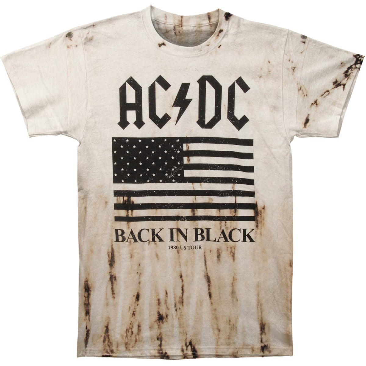 AC/DC Flag Stained 1980 Tour T-shirt