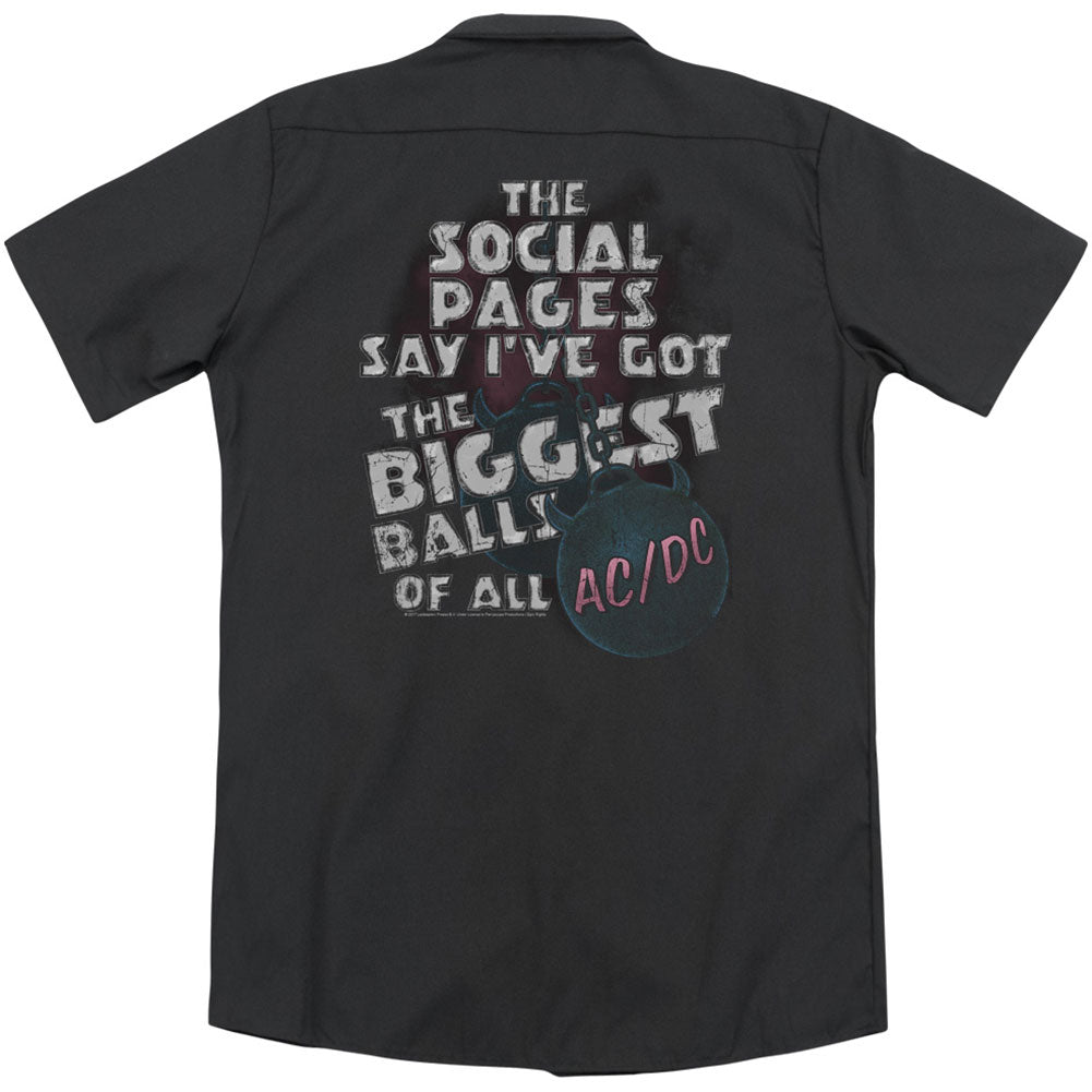 AC/DC Big Balls (Back Print) Work Shirt