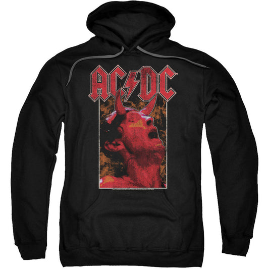 AC/DC Horns Adult 25% Poly Hooded Sweatshirt