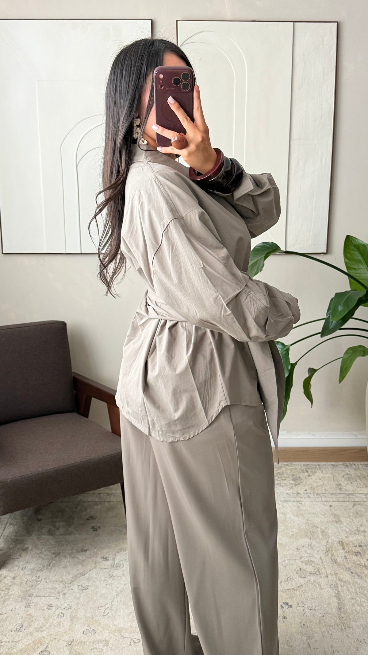 Pantalon Palazzo I Taupe Copie