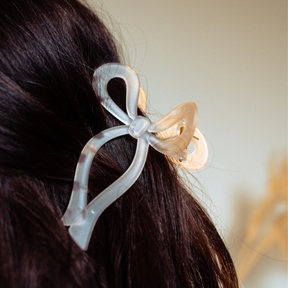 Cute Bow Claw Clip - White