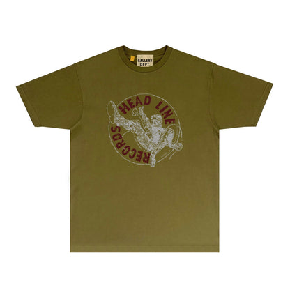 Gallery Dept T Shirt Retro Printed Loose Short-Sleeved Shirt