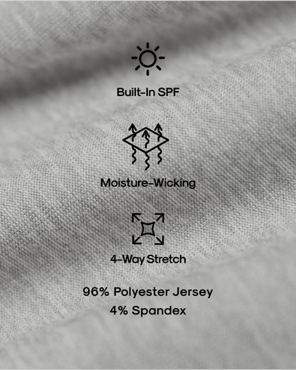 Light Heather Gray Active Crew Neck Tee