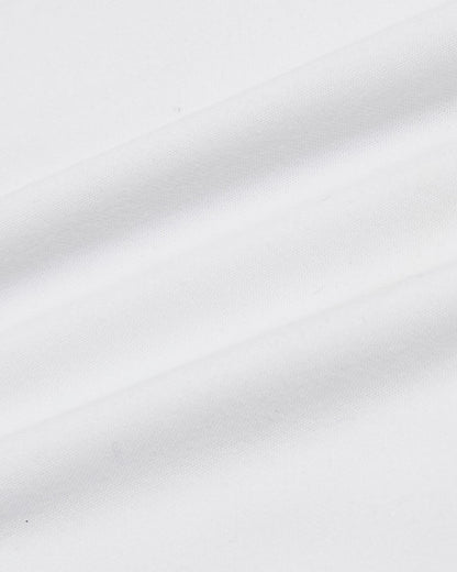 White Active Curved Hem Crew