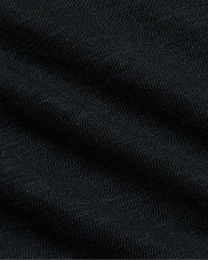 Womens Black Relaxed Slub V-Neck Tee 2-Pack