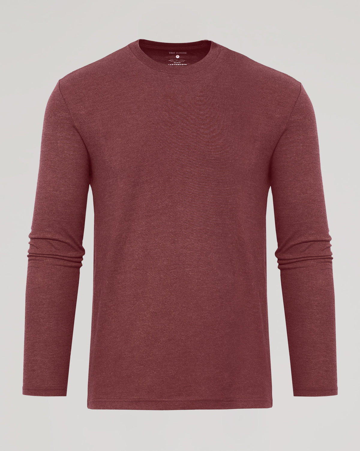 Dark Heather Rustic Apple Classic Long Sleeve Crew Neck