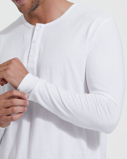 Black & White Classic Henley 6-Pack