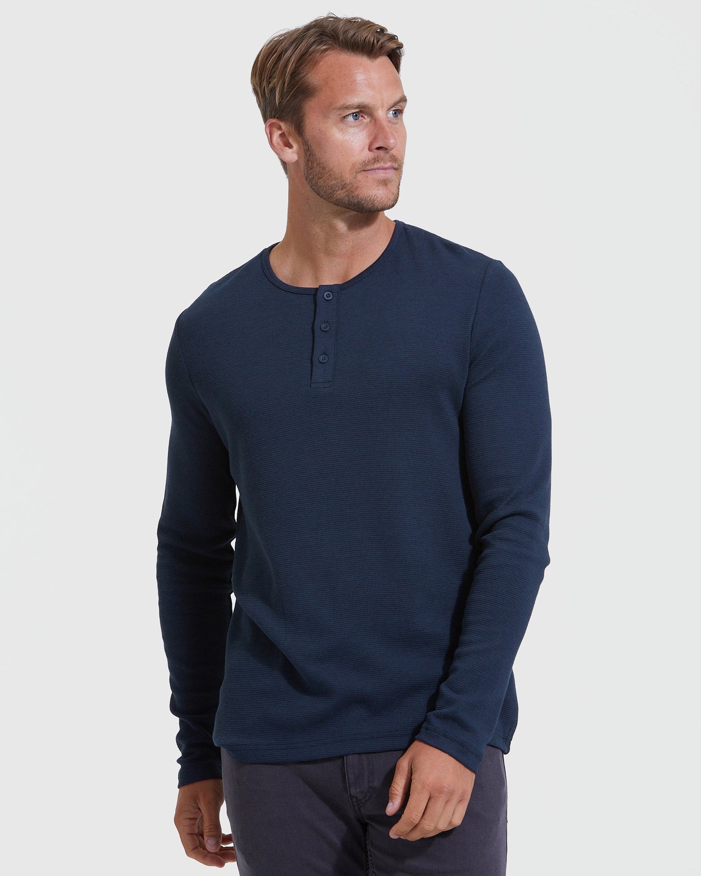 The Standard Waffle Long Sleeve Henley 3-Pack