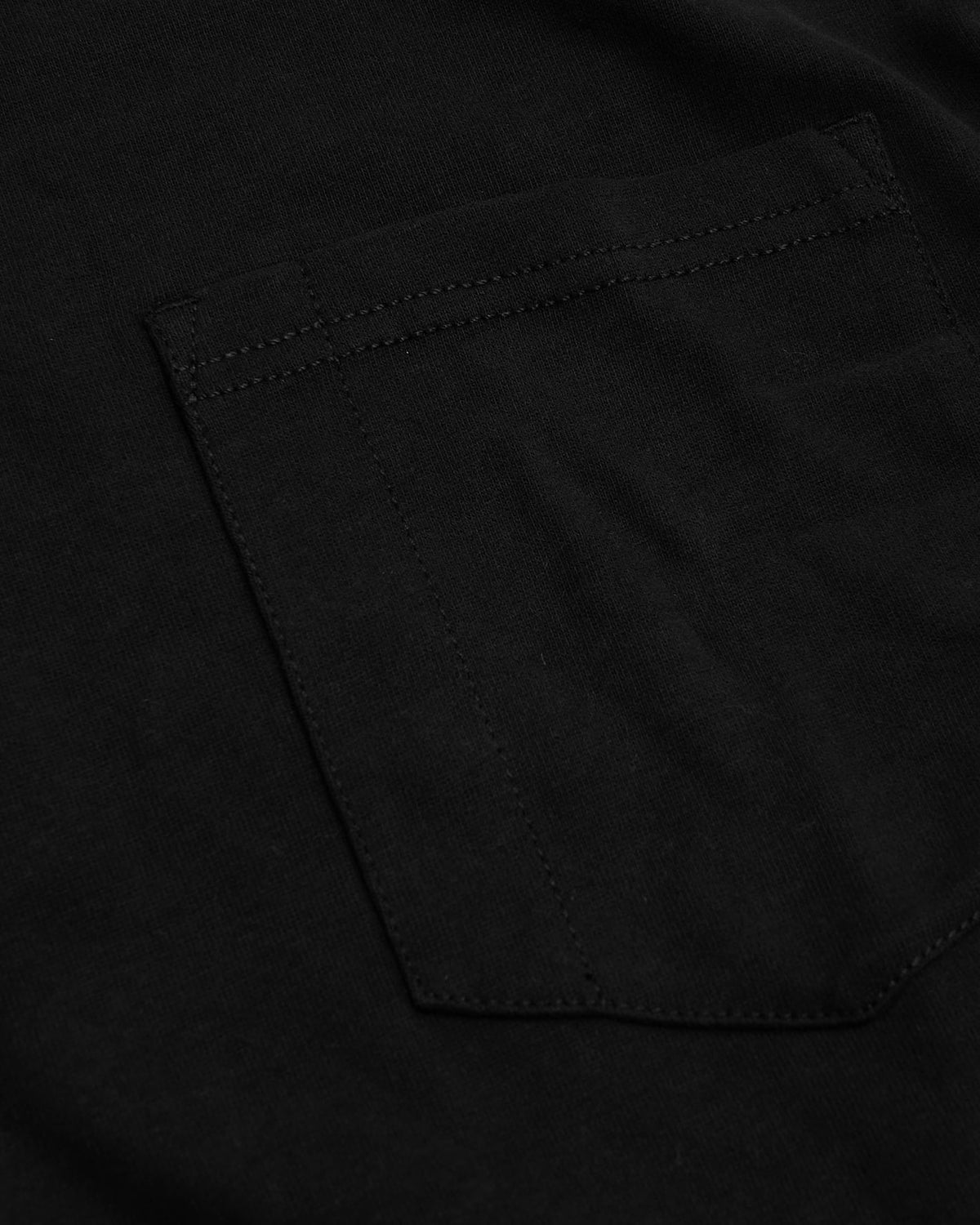 Black Heavyweight Long Sleeve Pocket Crew 2-PacK