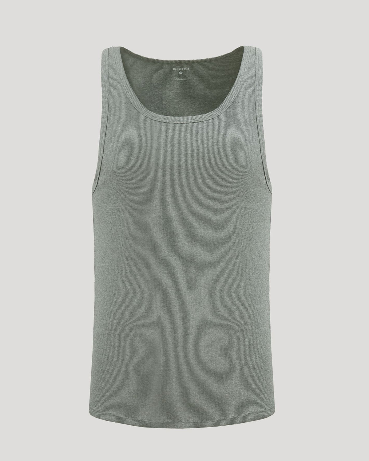 Heather Gray Ribbed Curved Hem Tank
