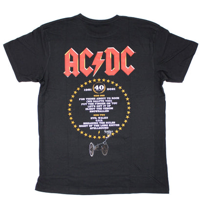AC/DC FTATR 40th Flaming (Back Print) Slim Fit T-shirt