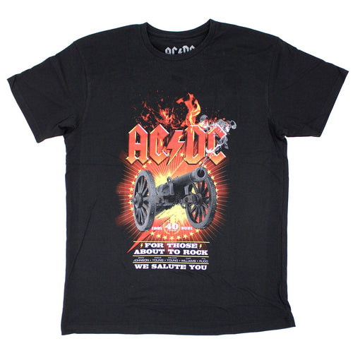 AC/DC FTATR 40th Flaming (Back Print) Slim Fit T-shirt