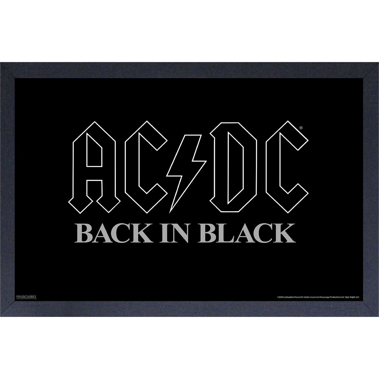 AC/DC Back in Black Framed Wall Art