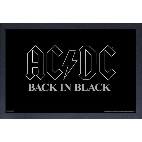 AC/DC Back in Black Framed Wall Art