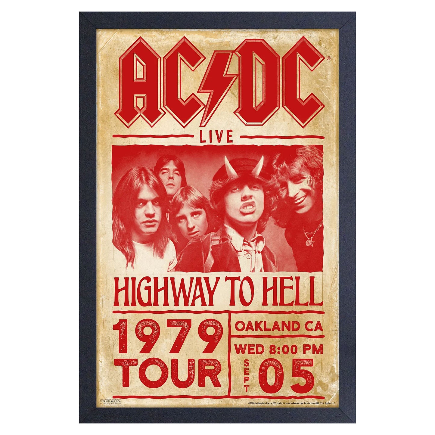 AC/DC Highway to Hell Tour Framed Wall Art