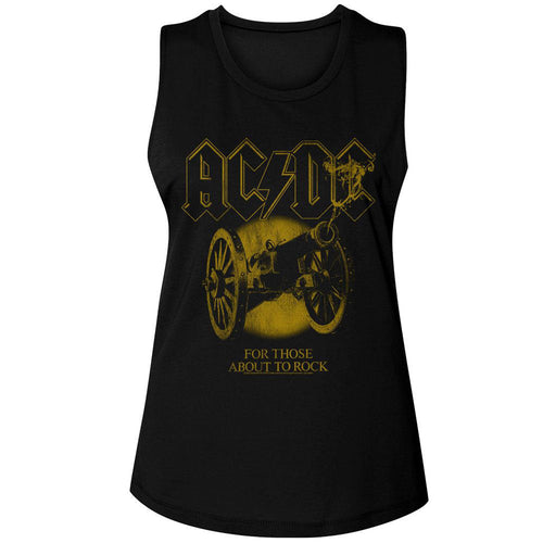 AC/DC AC/DC Monochrome Ftatr Womens Tank